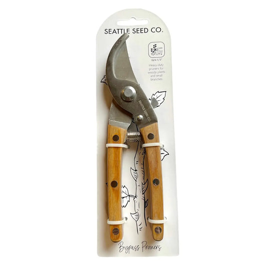 Wood Handled Spring-Loaded Bypass Pruners Home Garden Tool