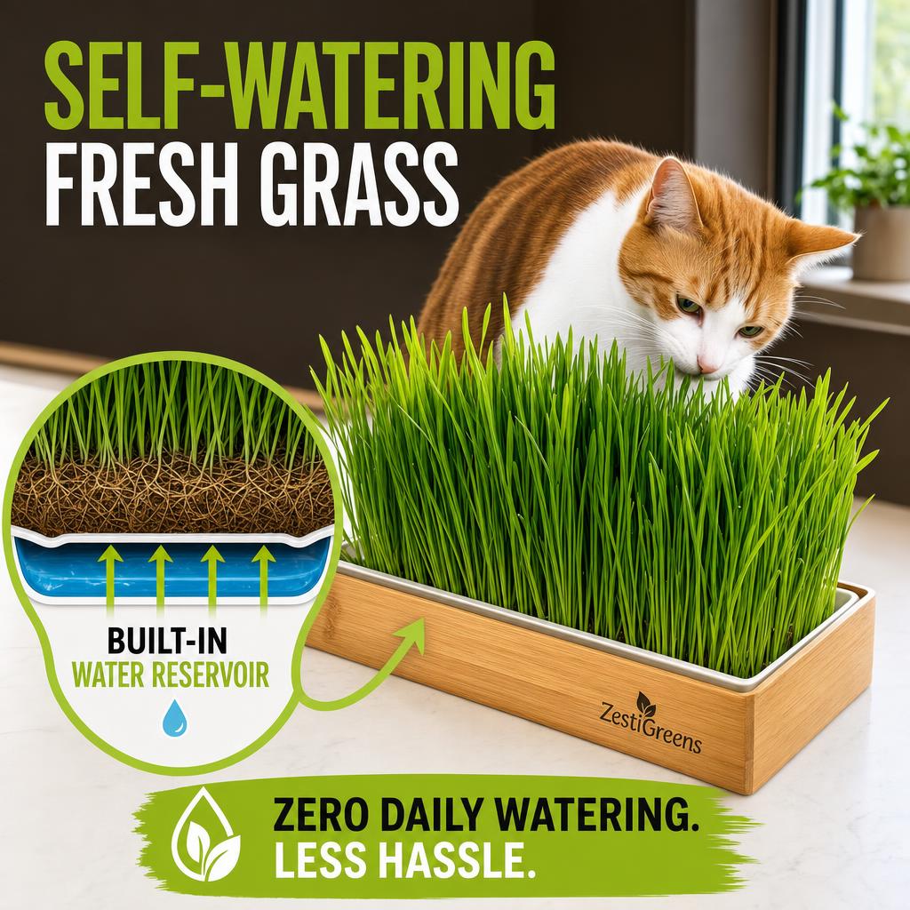 Self-watering cat grass kit – photo 3 of 8