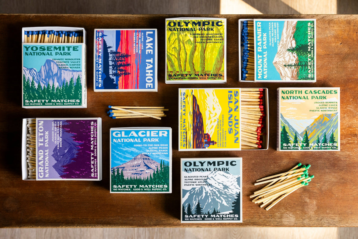Olympic Mountains Vintage National Park Cabin Matches – photo 3 of 3